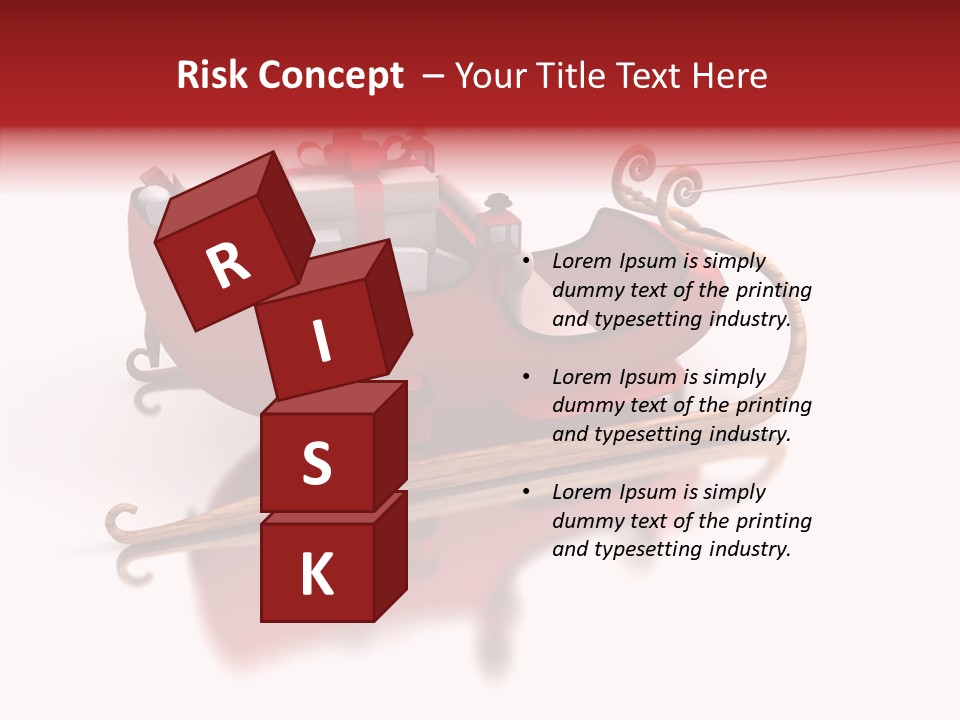 Sleigh Ice Gifts PowerPoint Template