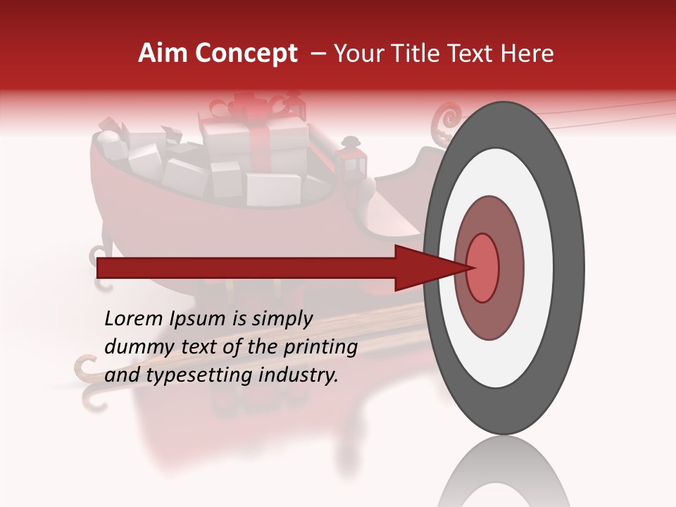 Sleigh Ice Gifts PowerPoint Template