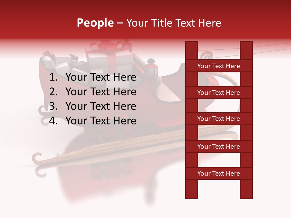 Sleigh Ice Gifts PowerPoint Template