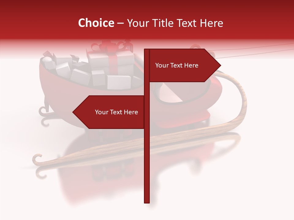 Sleigh Ice Gifts PowerPoint Template