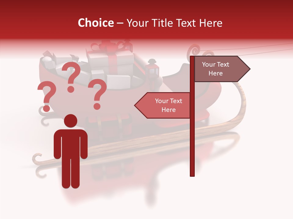 Sleigh Ice Gifts PowerPoint Template