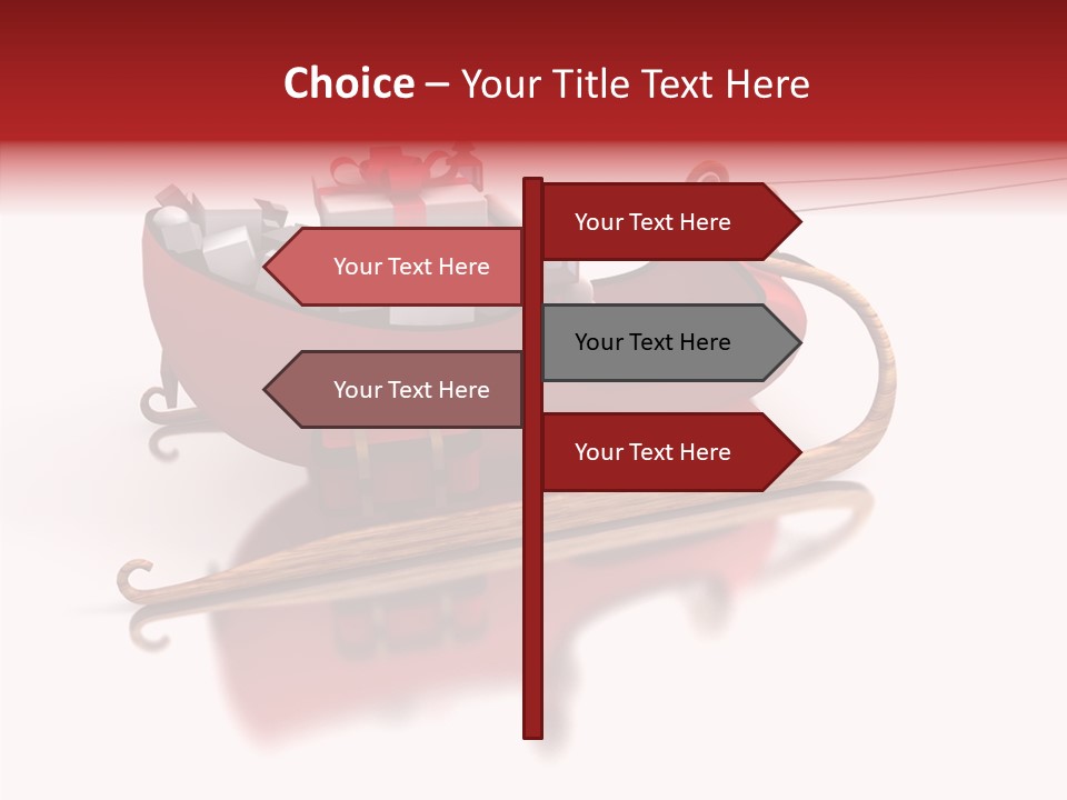 Sleigh Ice Gifts PowerPoint Template