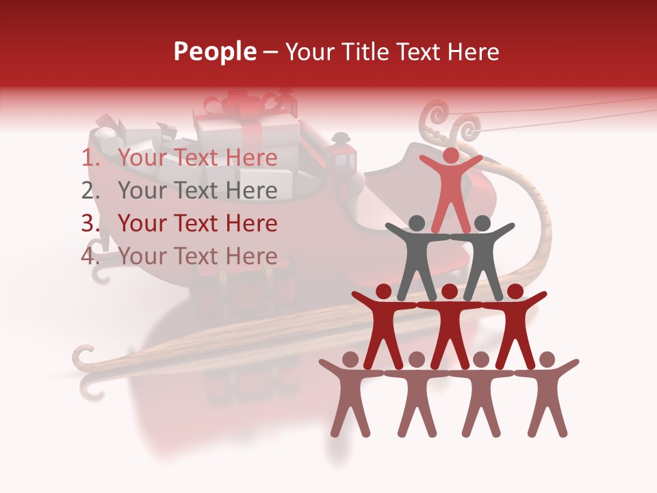 Sleigh Ice Gifts PowerPoint Template