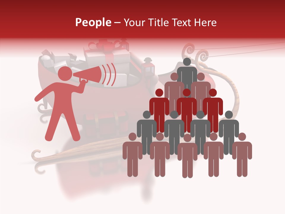 Sleigh Ice Gifts PowerPoint Template