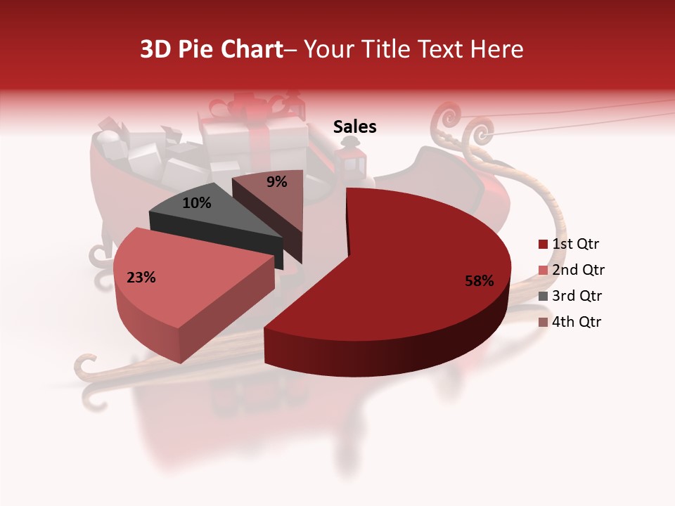 Sleigh Ice Gifts PowerPoint Template