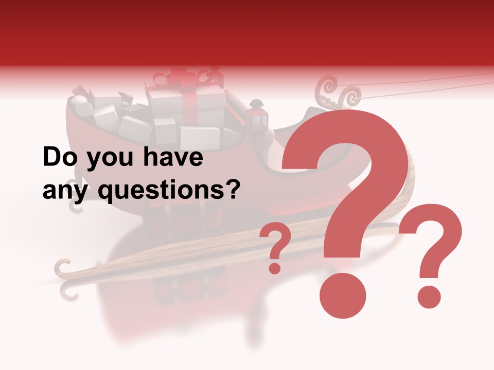 Sleigh Ice Gifts PowerPoint Template