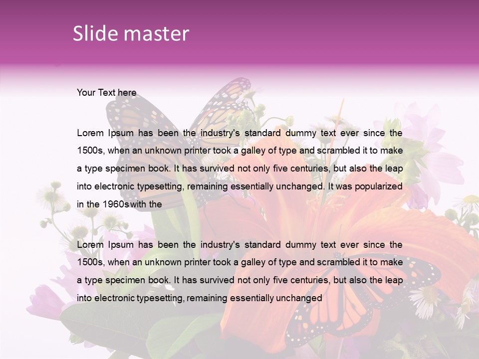 Cosmos Floral Beautiful PowerPoint Template