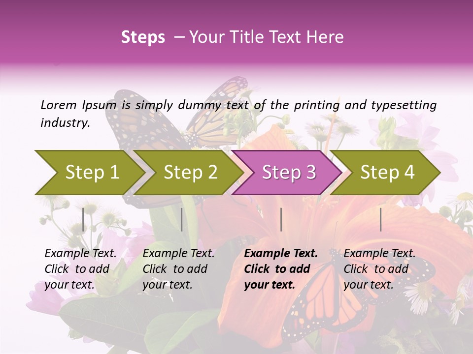 Cosmos Floral Beautiful PowerPoint Template