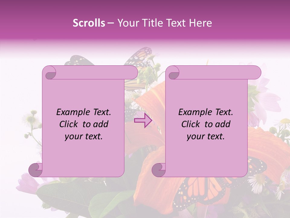 Cosmos Floral Beautiful PowerPoint Template