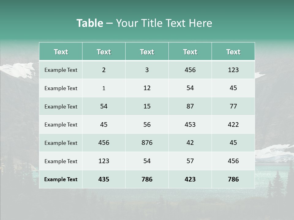 Woods Snow Quiet PowerPoint Template