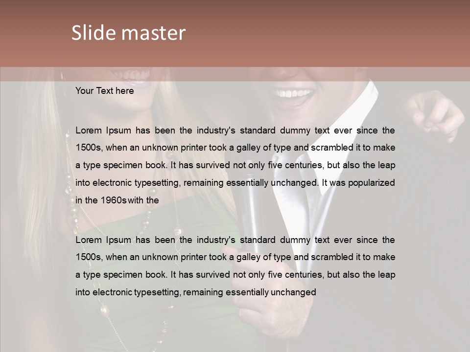 Actress Night Man PowerPoint Template