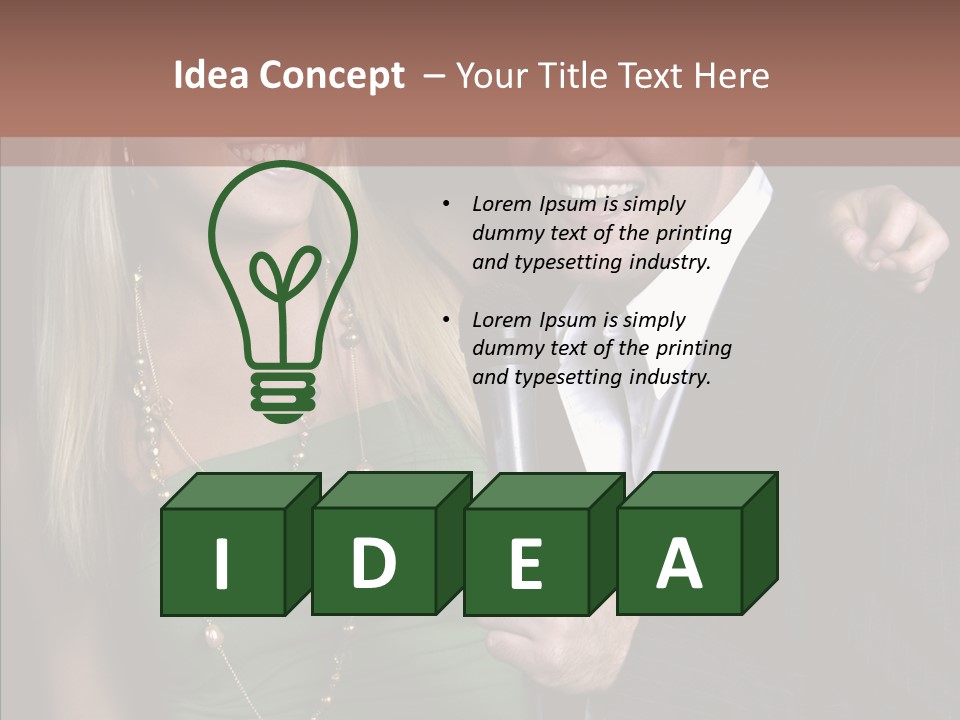 Actress Night Man PowerPoint Template