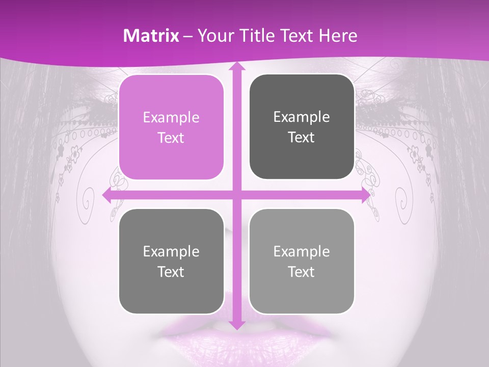 Face Glance Pink PowerPoint Template