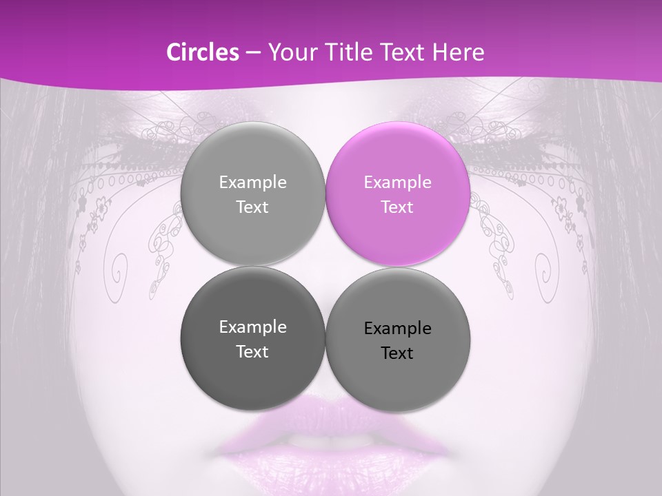 Face Glance Pink PowerPoint Template