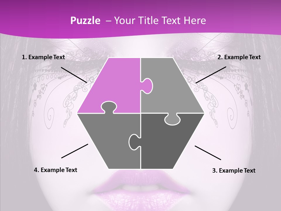 Face Glance Pink PowerPoint Template