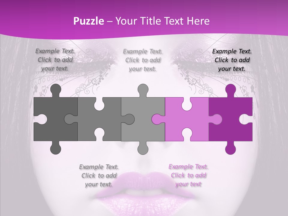 Face Glance Pink PowerPoint Template