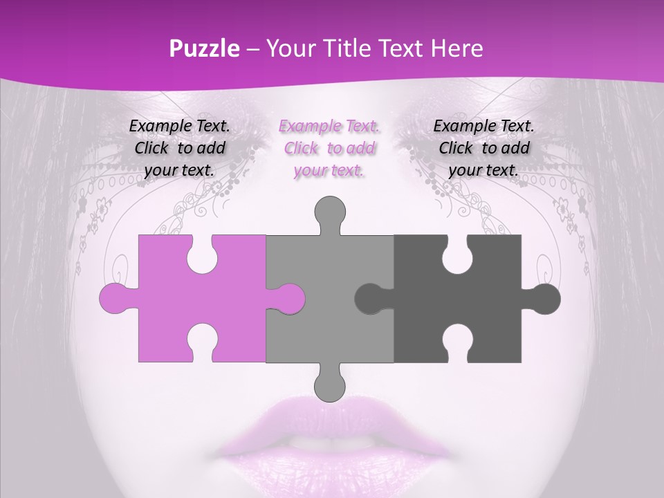 Face Glance Pink PowerPoint Template