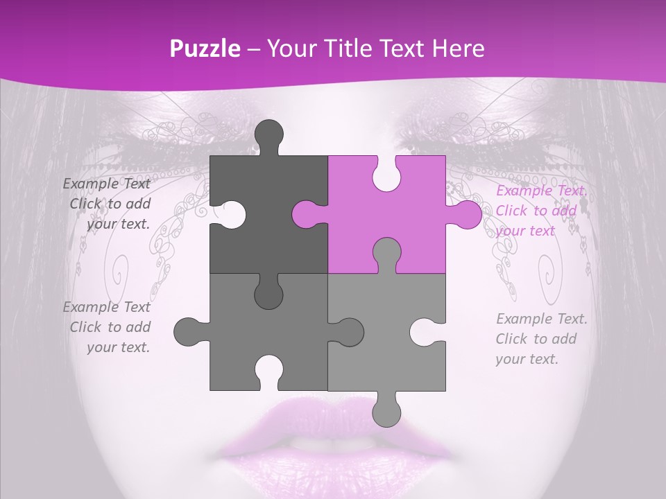 Face Glance Pink PowerPoint Template