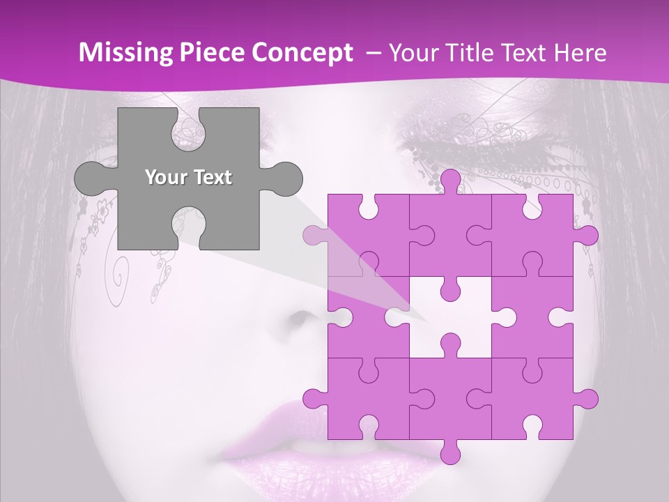 Face Glance Pink PowerPoint Template