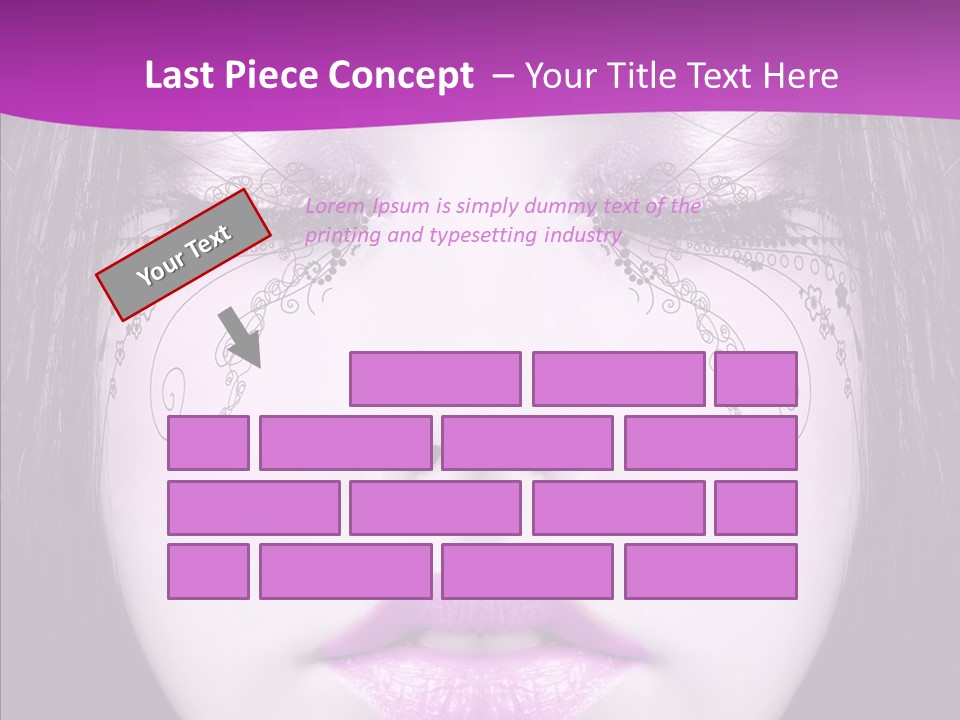 Face Glance Pink PowerPoint Template