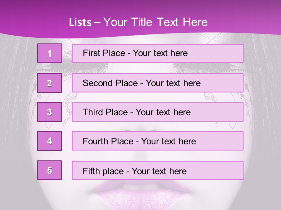 Face Glance Pink PowerPoint Template