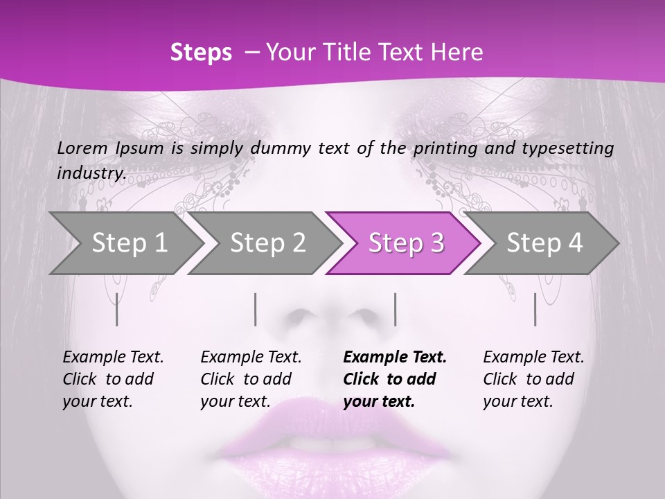 Face Glance Pink PowerPoint Template