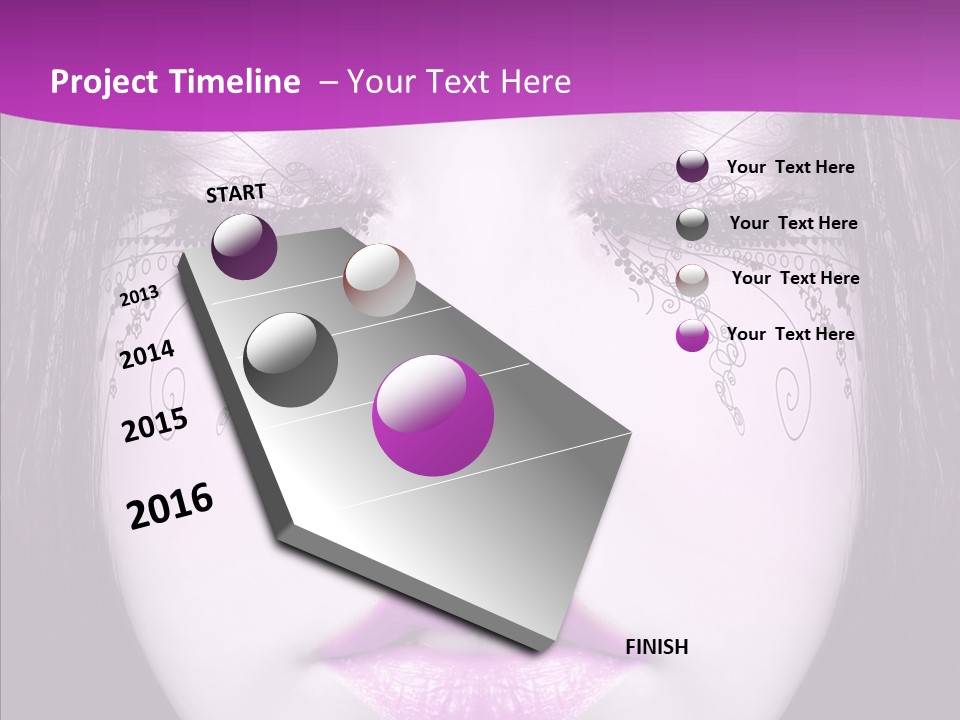 Face Glance Pink PowerPoint Template
