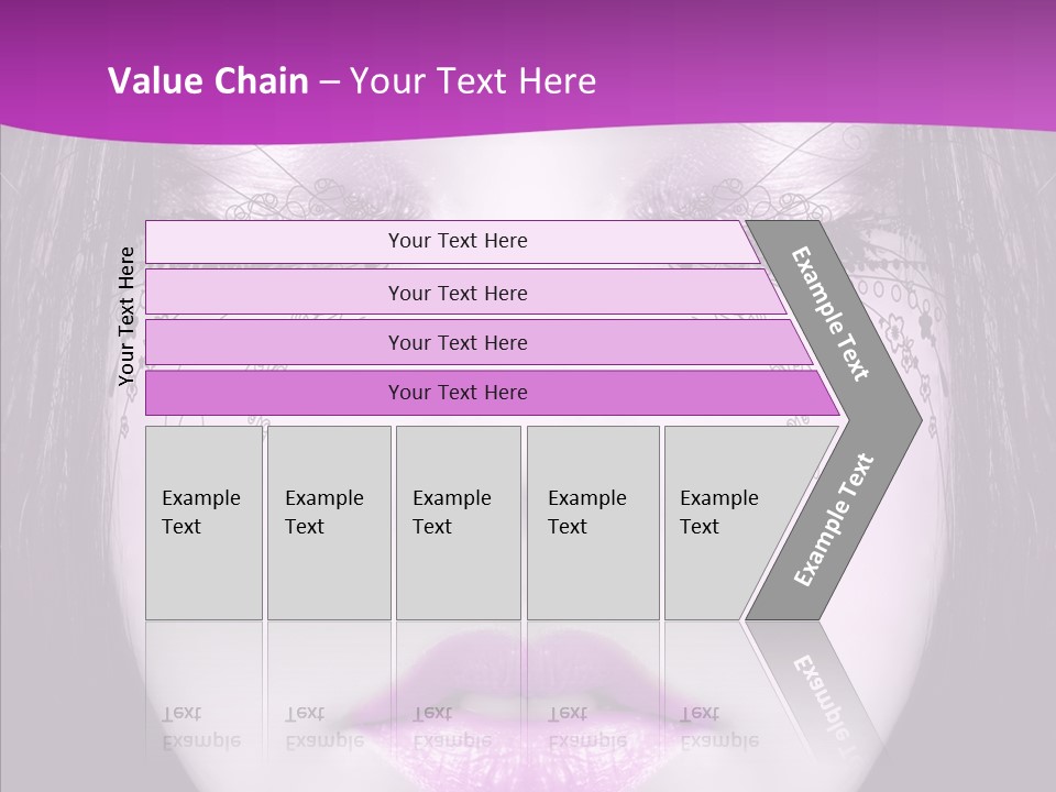 Face Glance Pink PowerPoint Template