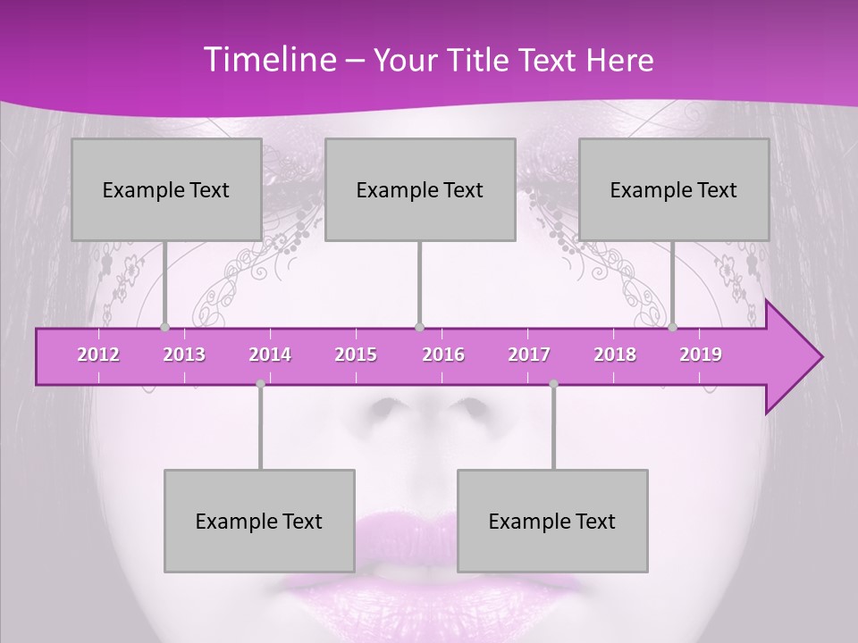 Face Glance Pink PowerPoint Template