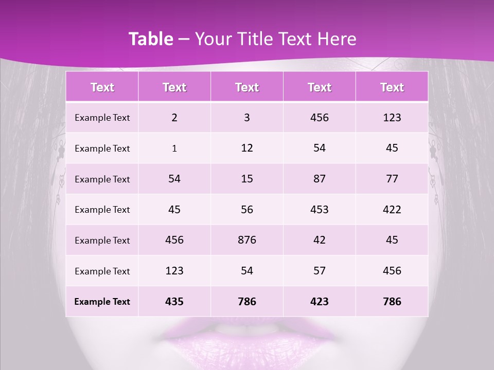 Face Glance Pink PowerPoint Template
