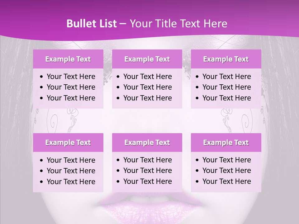 Face Glance Pink PowerPoint Template