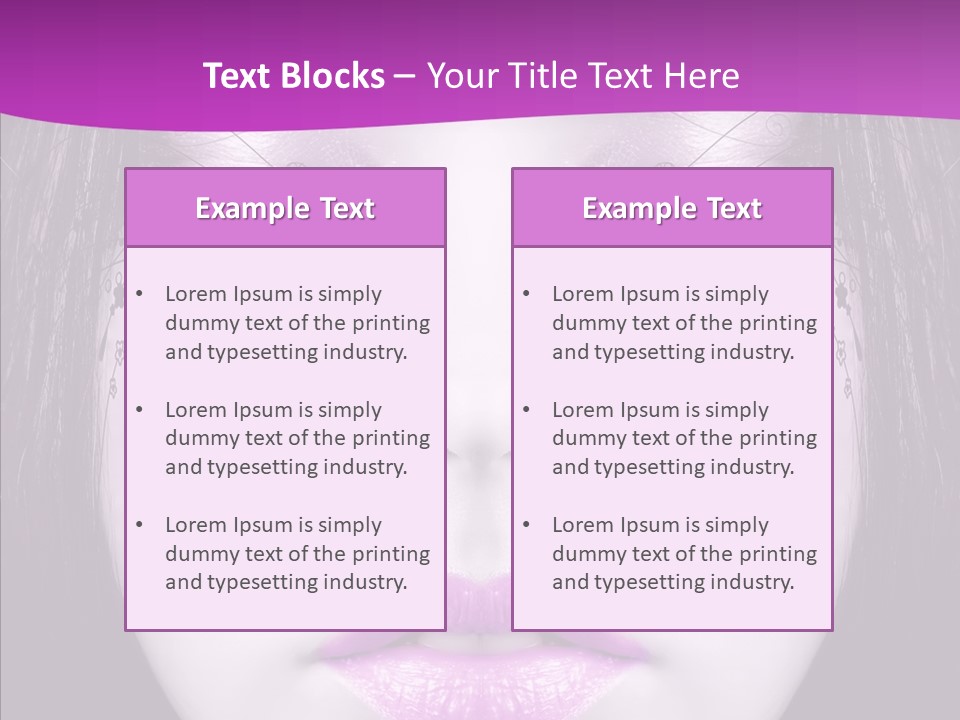 Face Glance Pink PowerPoint Template