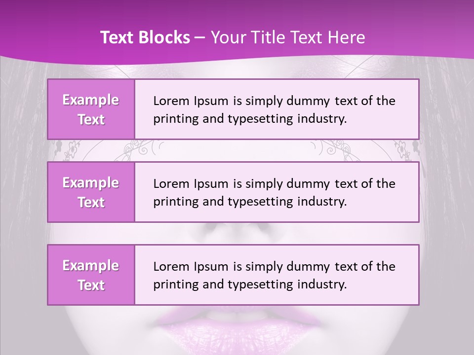 Face Glance Pink PowerPoint Template