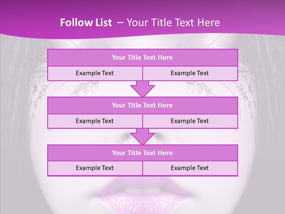 Face Glance Pink PowerPoint Template
