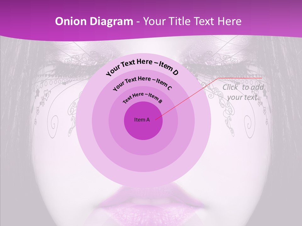 Face Glance Pink PowerPoint Template