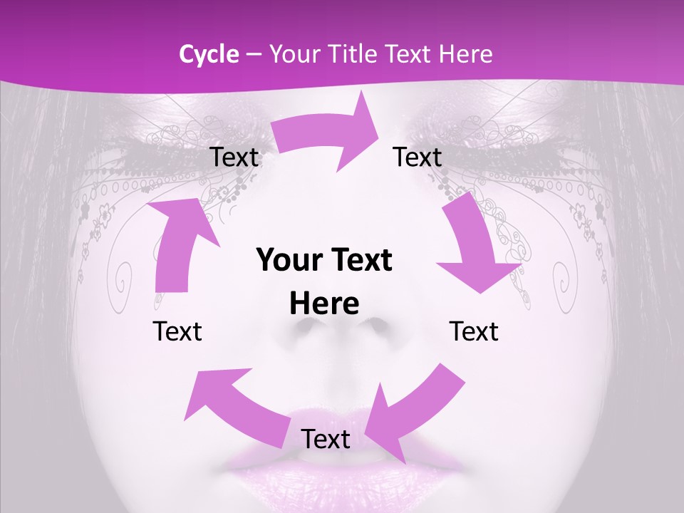 Face Glance Pink PowerPoint Template