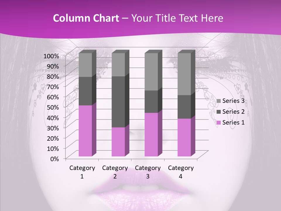 Face Glance Pink PowerPoint Template