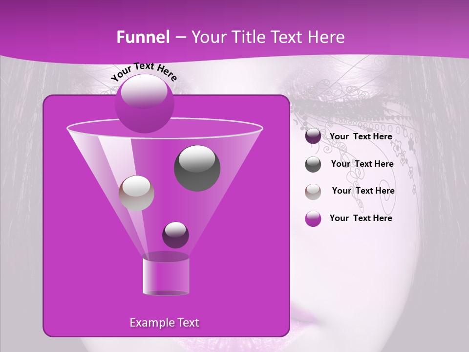 Face Glance Pink PowerPoint Template