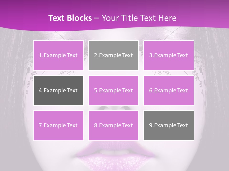 Face Glance Pink PowerPoint Template