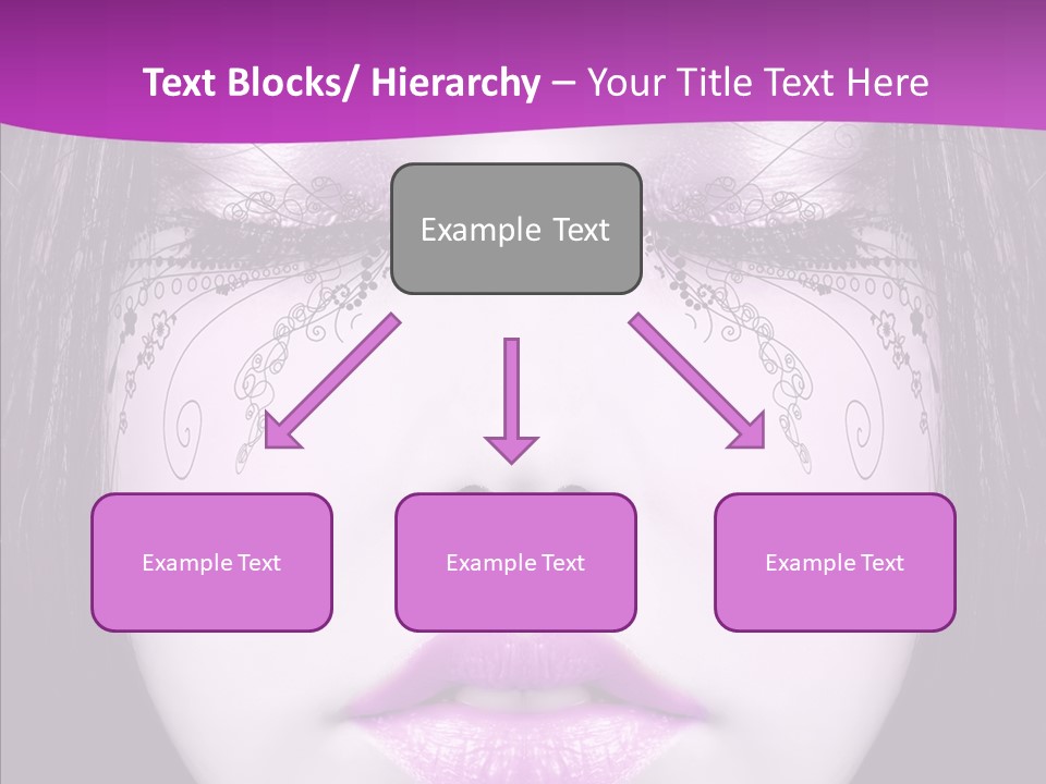 Face Glance Pink PowerPoint Template