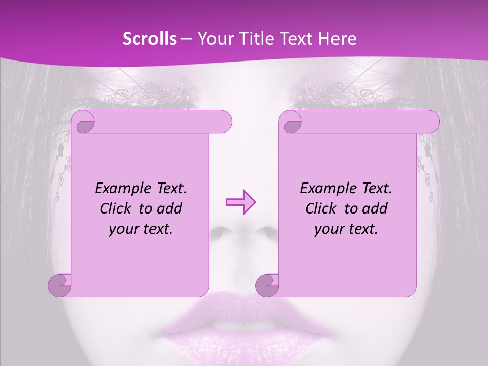 Face Glance Pink PowerPoint Template