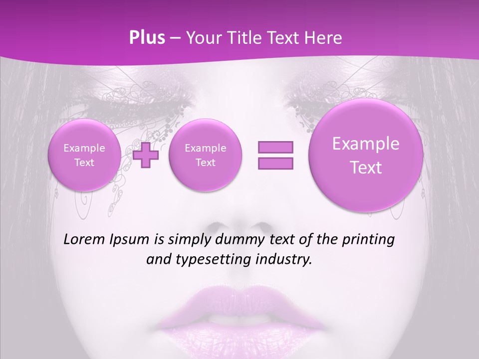 Face Glance Pink PowerPoint Template