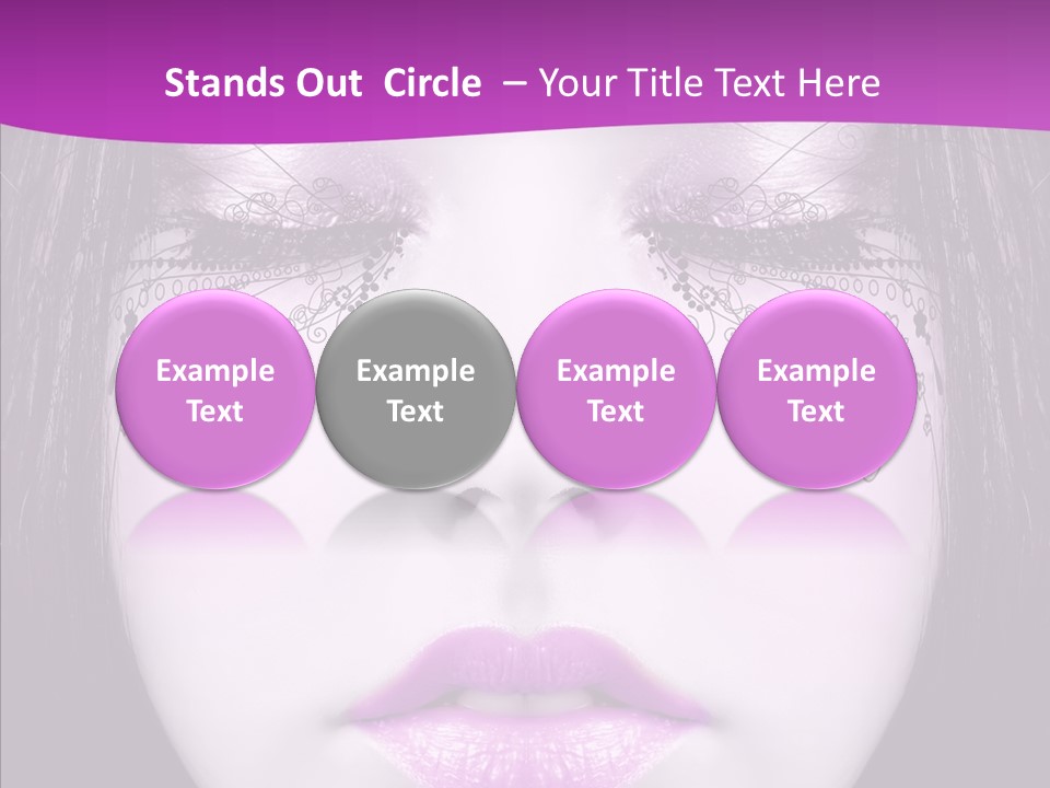 Face Glance Pink PowerPoint Template