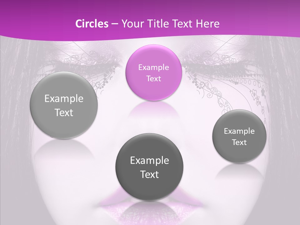 Face Glance Pink PowerPoint Template