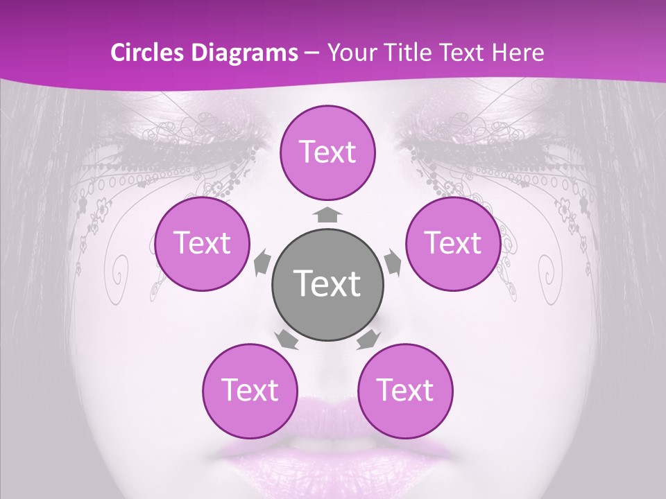 Face Glance Pink PowerPoint Template