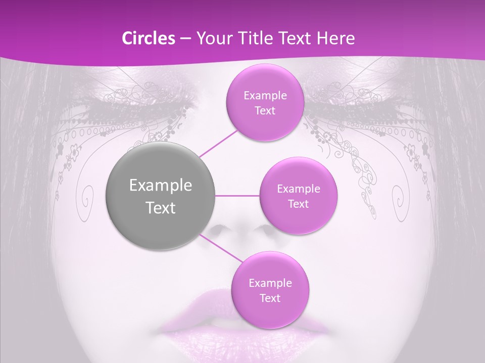 Face Glance Pink PowerPoint Template