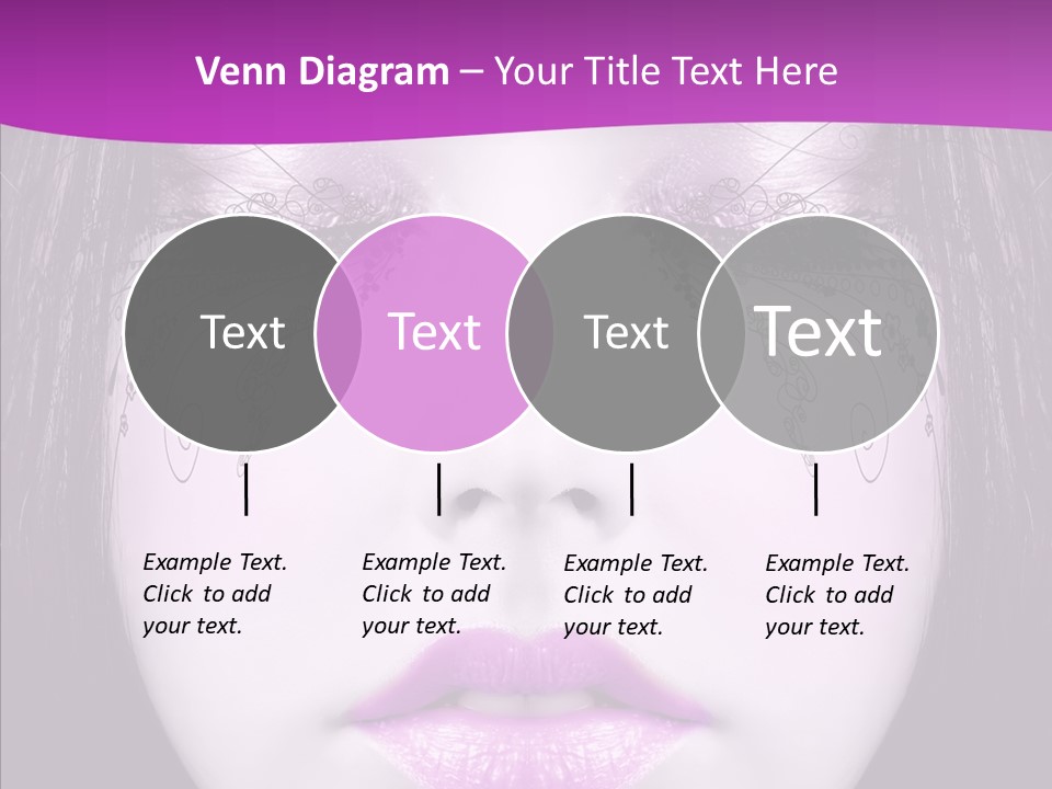 Face Glance Pink PowerPoint Template