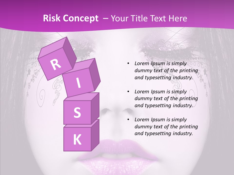 Face Glance Pink PowerPoint Template