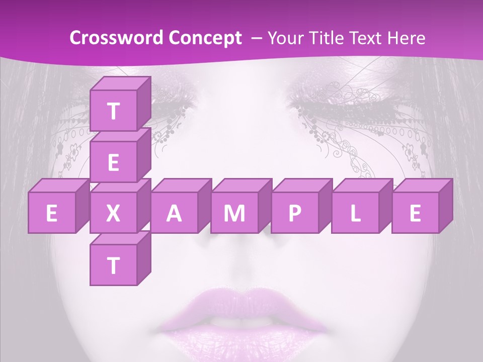 Face Glance Pink PowerPoint Template