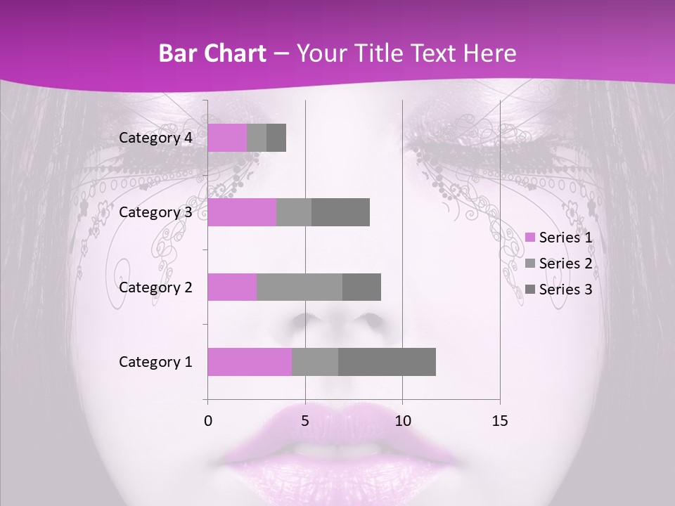 Face Glance Pink PowerPoint Template